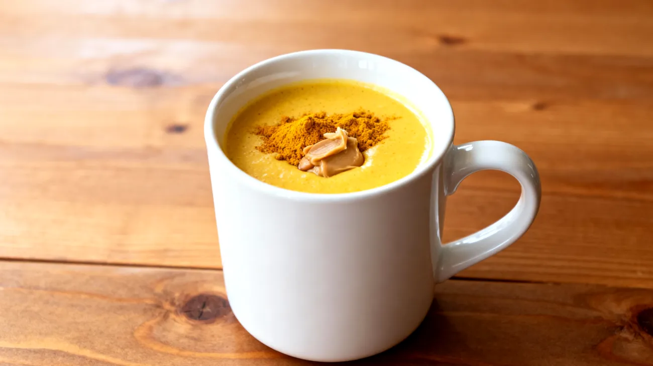 Goldene Milch mit Ashwagandha und Mandelbutter"